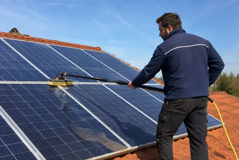 Nettoyage et entretien de panneaux solaires au Tourne